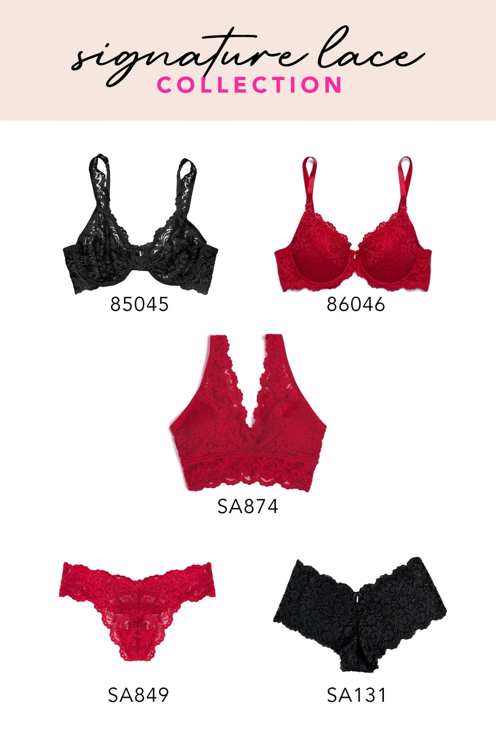 Smart & Sexy Women's Signature Lace Unlined Underwire Bra, Style-85045