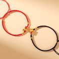 thumbnail image 4 of Pulsera tejida con cuerda roja de tortuga dragón con año de nacimiento, pulsera de joyería para estudiantes, regalo retro moderno que combina con todo para amigos, 4 of 6