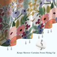 thumbnail image 6 of Pioneer Flower Floral Print Pattern Shower Curtain 84"x72" ,Bathroom Decorative Shower Curtains Set with 12 Hooks,Modern Waterproof Washable Shower Curtain, 6 of 6