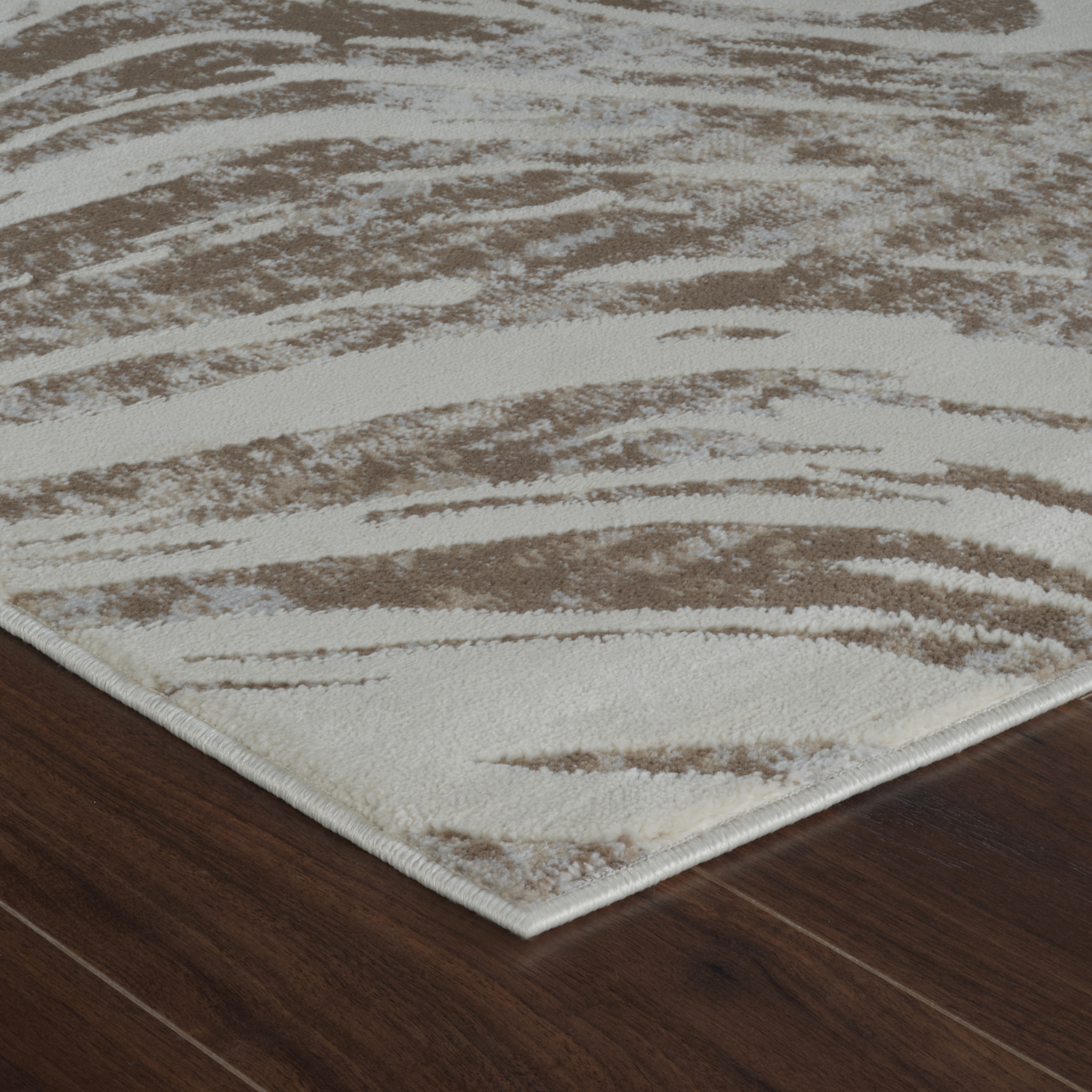 Rug Branch Nomad Abstract Indoor Area Rug, Beige Brown, Coastal - Living Room, Bedroom, Dining Room, and Kitchen