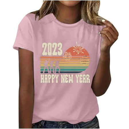 

Womens Tops Corset Tops for Women Adult Trendy Short Sleeve Crew Neck Printed Leisure Blouse T-Shirt Tops Shirt White Long Sleeve Shirts for Women Valentine Shirts for Women Clearance Pink L