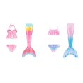 thumbnail image 1 of (2-Pack) Rinsvye Bikini Set Toddler Girls Swimsuit With Tail Skirt Design, 1 of 4