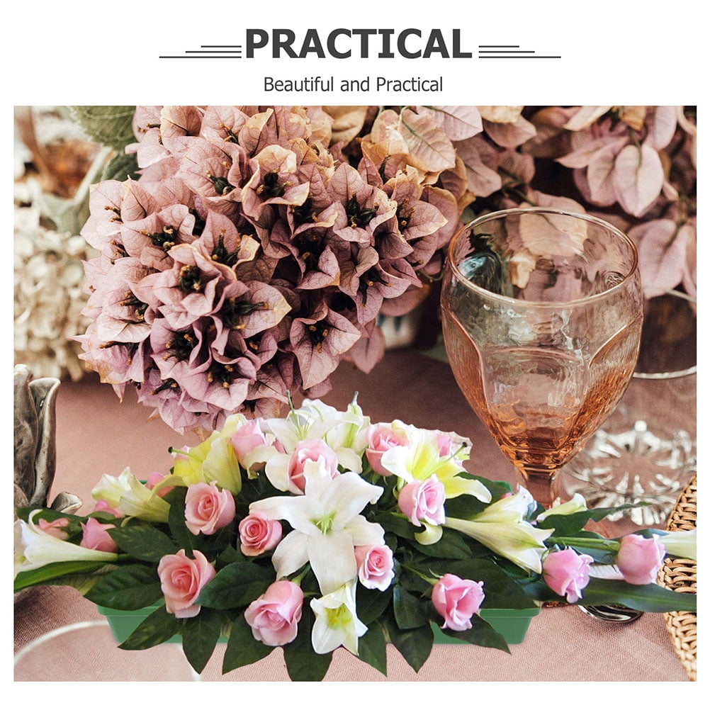 Worgeous 12pcs Floral Foam Blocks Kit with Rectangular Bowl Holder for Table Centerpieces Wedding Party Festival Flower Arrangements