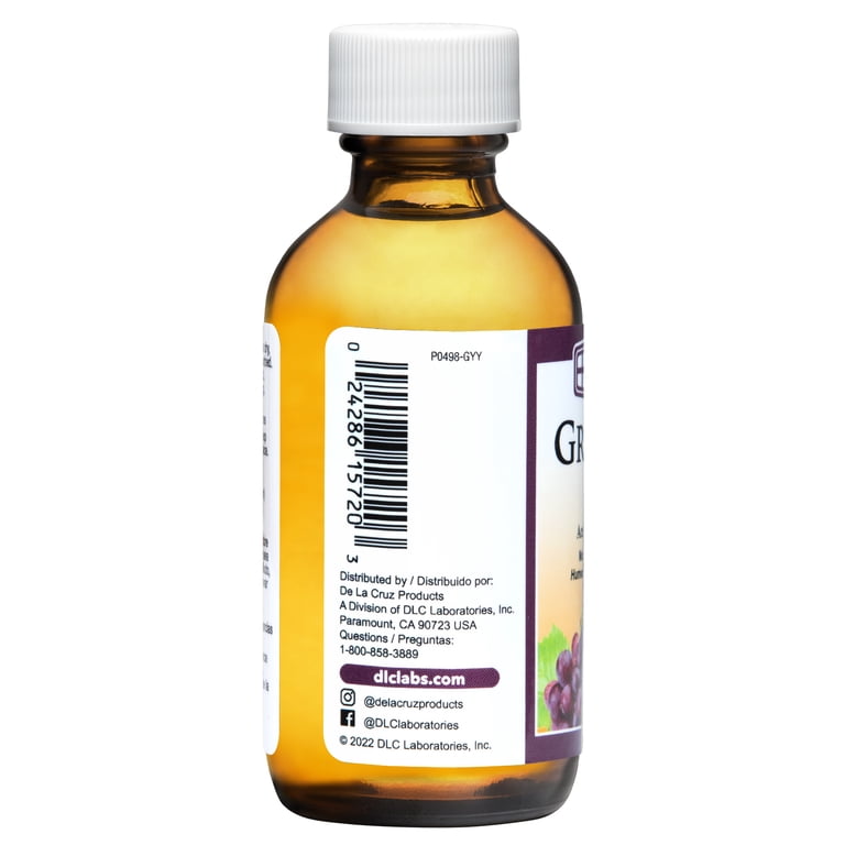 De La Cruz, Grapeseed Oil, 2 fl oz, for Dry Hair and Skin Care