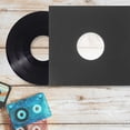 thumbnail image 4 of GARVALON 12Pcs Vinyl Record Protective Sleeves Kraft Paper Black Covers for Home Use, 4 of 8