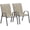 Khaki, variant on UDPATIO Patio Dining Chairs Set of 4 Stackable Outdoor Wicker Dining Chairs, All-Weather Patio Armchairs with Armrests, Rustproof Steel Frame, Ergonomic Comfort for Backyard, Deck, Garden,Brown