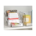 thumbnail image 3 of mDesign Small Plastic Kitchen Food Packet/Pouch Organizer Caddy, 2 Pack - Clear, 3 of 9