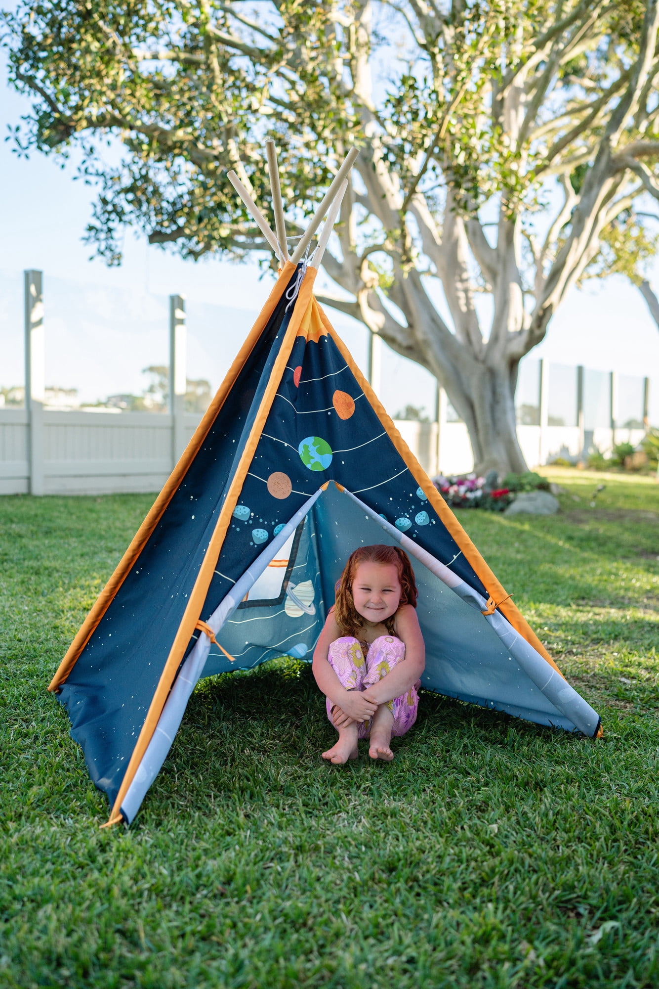 Pacific Play Tents 31602 Out Of This World Teepee Kids Camping Indoor/Outdoor Play