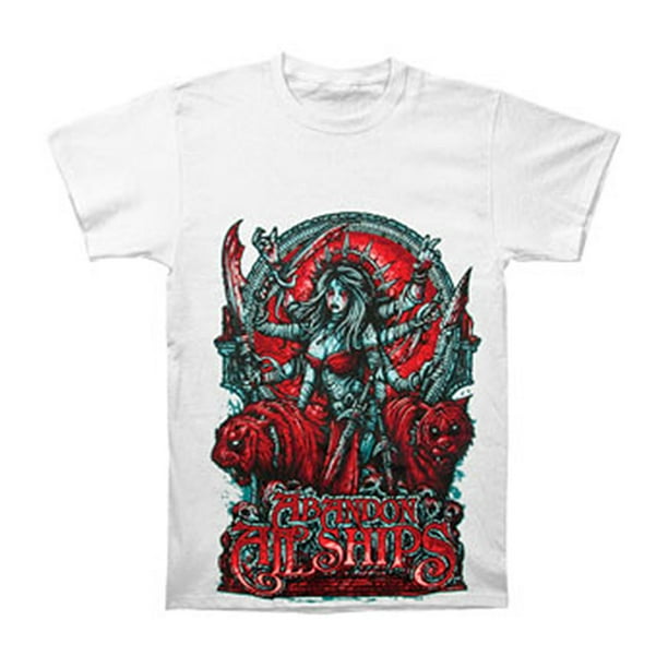 Abandon All Ships Abandon All Ships Men S Shiva T Shirt White Walmart Com Walmart Com