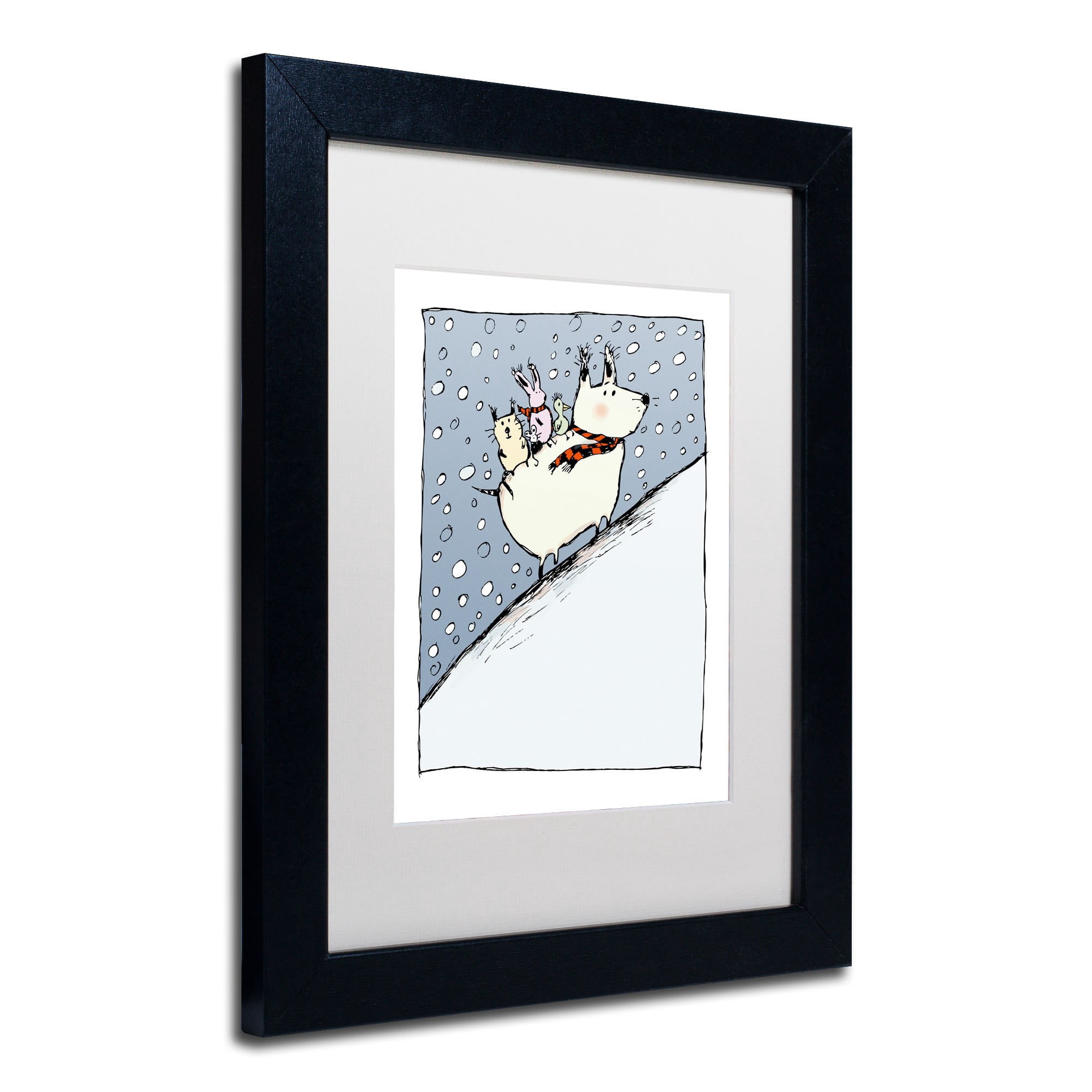 Trademark Fine Art "Kind Dog" Canvas Art by Carla Martell, White Matte, Black Frame