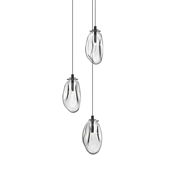 Sonneman 2971 Liquid 3 Light 14" Wide Full Sized Pendant - Black