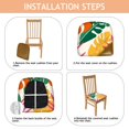 thumbnail image 4 of Tropical Palm Leaves in Hawaii Seat Covers for Dining Room Chairs Set Of 4,Stretch Printed Washable Chair Seat Cover with Elastic Ties and Button,Removable Waterproof Couch Cushion Covers, 4 of 6