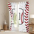 thumbnail image 3 of Manfei Monogrammed D Theme Blackout Curtains Set of 2 (52x84 Each),Baseball Gamer Window Curtains,Ball Sport Game Curtains and Drapes For Boy Teens,Ultra Soft Bedroom Decor, 3 of 6