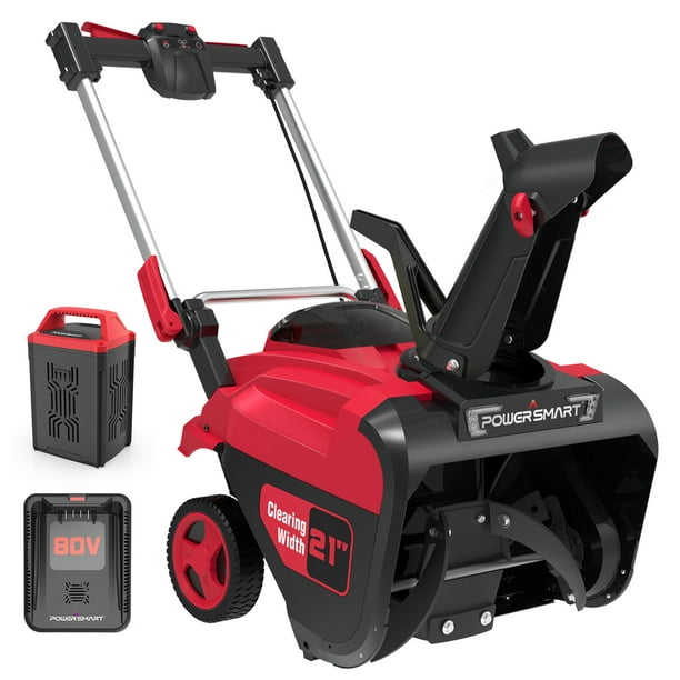 PowerSmart 21" 80V 6.0Ah Battery Powered Cordless Electric Snow Blower