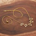 thumbnail image 2 of ELYA Women's Linked Open Geometric Gold Plated Steel Necklace, 2 of 5