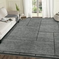 thumbnail image 6 of Memoryfield 5' x 7' Modern Geometric Area Rug, Low Pile Washable Non-Shedding Soft Rug, for Living Room Bedroom, Gray, 6 of 10