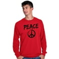 thumbnail image 5 of Hippie Peace Sign Make Love Not War Long Sleeve TShirt Men Women Brisco Brands S, 5 of 6