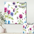 thumbnail image 4 of Blue and Pink Pansy Flowers II 30 in x 30 in Painting Canvas Art Print, by Designart, 4 of 4