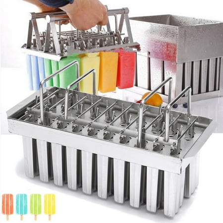 - 20 Lattice Square Head Steel Ice Cream Lolly Bars Mold Popsicle Stick Holder