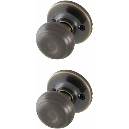 Classic Brass Door Hardware - Honeywell Classic Passage Door Knob, Antique Brass