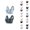 Blue, variant on 2 Pack Side Support Push Up Bras for Women Plus Size Wireless Lightweight Comfortable Bralettes Everyday Bra