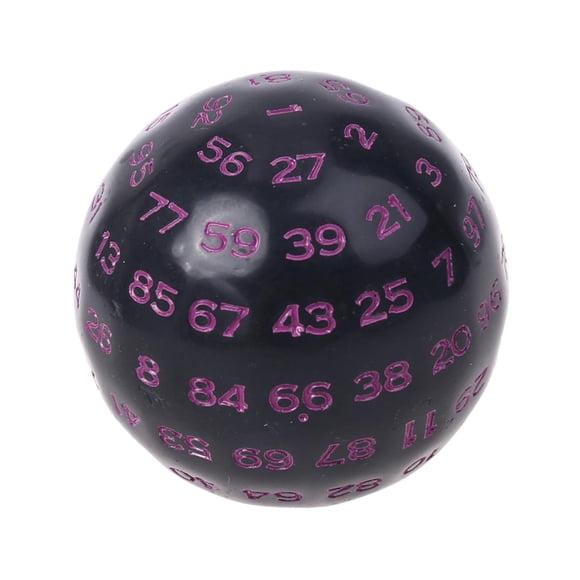 100 Sided Polyhedral Family Game Entertainment Acrylic s for Club Bar Role Playing Play Fun , Black