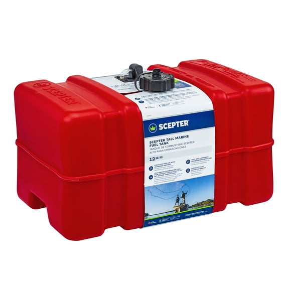 Scepter 12 Gallon Marine Gas Fuel Tank For Outboard Engine Boats, 08668, 23-in x 14-in x 14.75-in