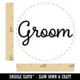 thumbnail image 2 of Groom Wedding Fun Text Self-Inking Rubber Stamp Ink Stamper - Lime Green Ink - Mini 1/2 Inch, 2 of 7