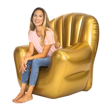AirCandy Classic Arm Chair - Metallic Gold - Deluxe Inflatable Chair for Kids