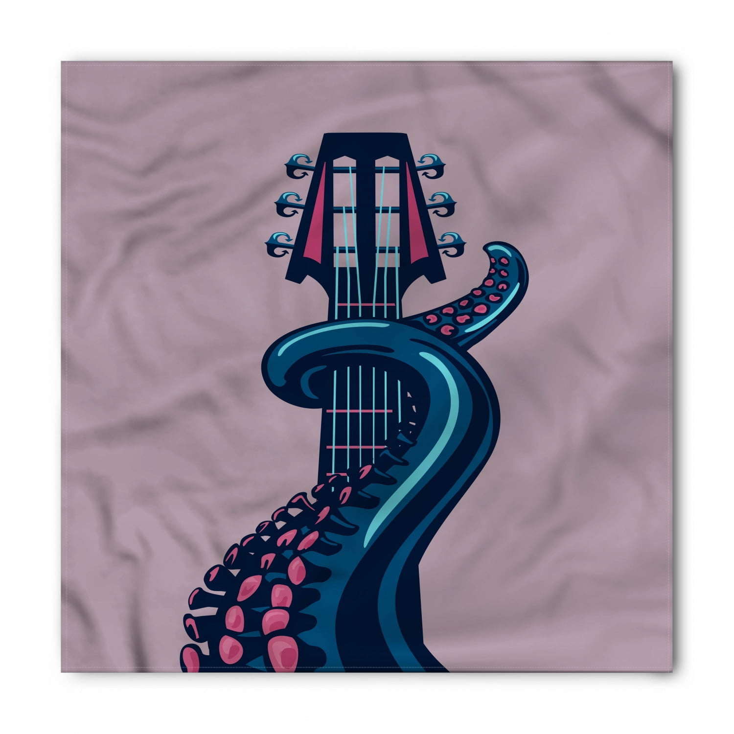 Octopus Bandana, Guitar Music, Unisex Head and Neck Tie, by Ambesonne
