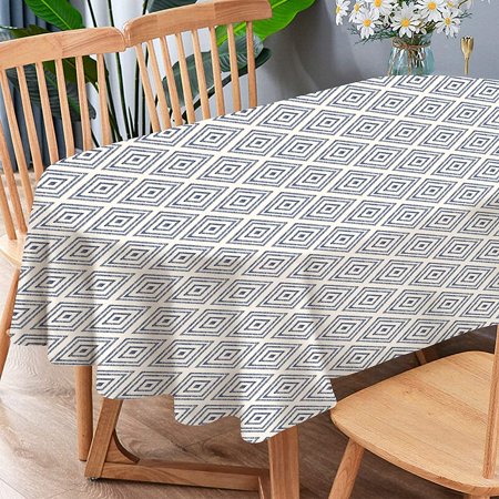 

Mindunm Oval Tablecloth Classic Modern Design Oval Table Cloth 60 x 120 inch Indoor/Outdoor Waterproof Wrinkle Free Durable Oval Tablecloth for Kitchen Dinner Restaurant Outdoor Holiday Picnic