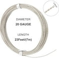 thumbnail image 2 of 20 Gauge 23Ft Twist Jewelry Wire - Silver White Craft and Beading Wire for Ornaments and Jewelry Craft DIY, 2 of 9