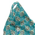 thumbnail image 5 of Leaf Lounger Chair Bag, Continuous Oriental Ornaments Floral Motifs Illustration, High Capacity Storage with Handle Container, Lounger Size, Seafoam Multicolor, by Ambesonne, 5 of 5