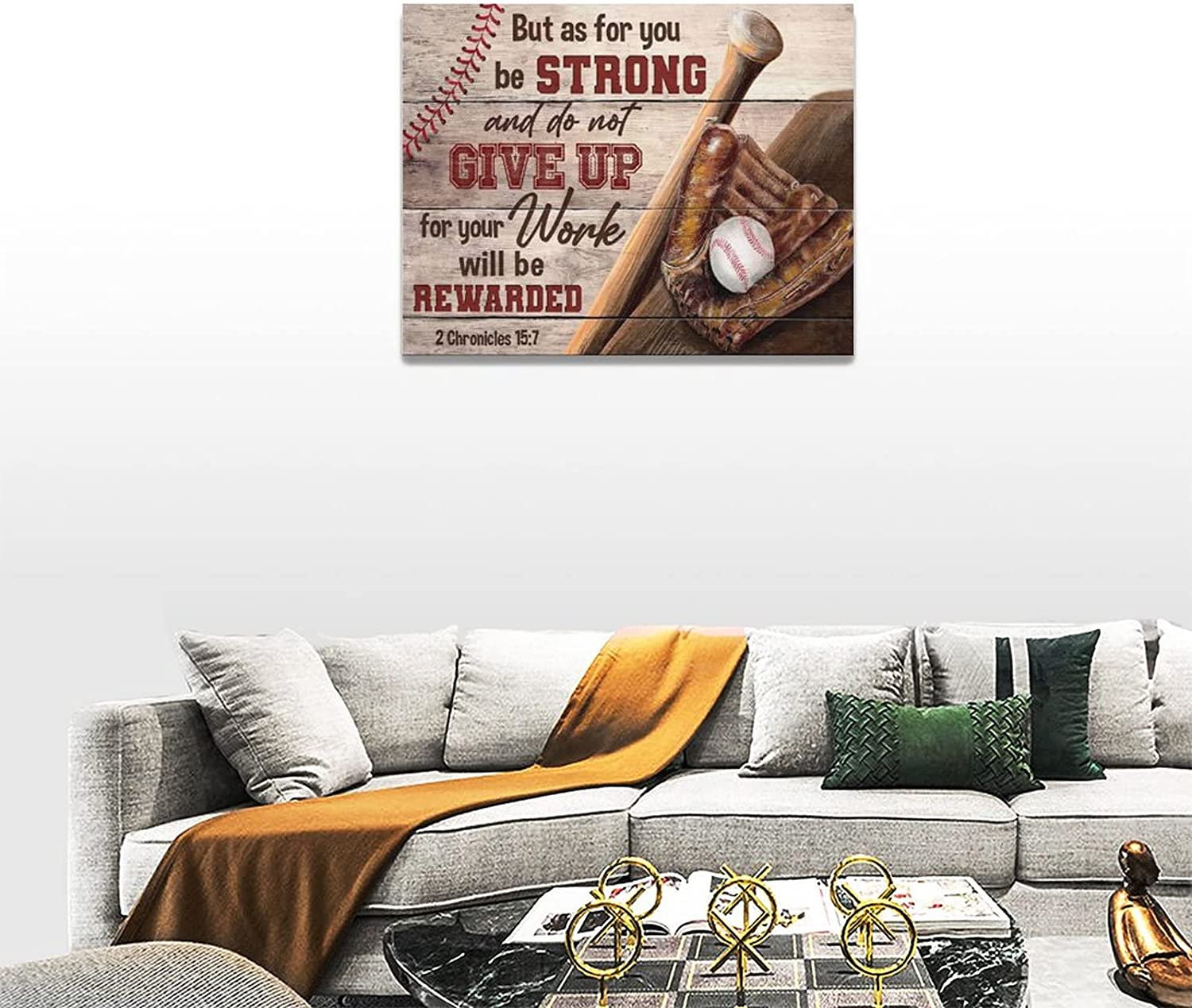 Christian Baseball Wall Art Bible Verse Sports Canvas Prints Painting  Motivational Religion Pictures Framed Vintage Artwork Gifts Office Home  Decor for Men Boys Room Classroom Gym Playroom 16