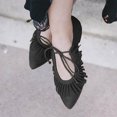 thumbnail image 1 of Zapatos casuales cómodos con borlas en punta para mujer Zapatos individuales de tacón bajo cómodos y sólidos Wmkox8yii FOPL1672, 1 of 6