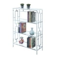 thumbnail image 2 of Convenience Concepts Town Square Chrome 4 Tier Bookcase, Glass/Chrome, 2 of 3