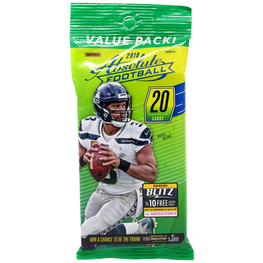 NFL Panini 2018 Absolute Football Trading Card VALUE Pack