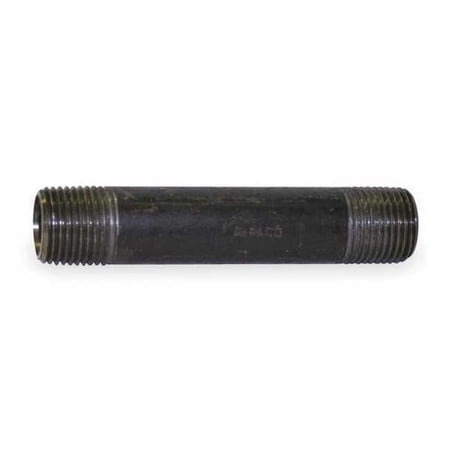 Choice Zoro 1LLX6 0.25 x 4 in. Threaded Black Pipe Nipple Black
