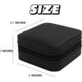 thumbnail image 3 of Jewelry Travel Case with Mirror, Small Travel Jewelry Organizer, Portable Jewelry Box Travel Mini Storage Organizer Portable Display Storage Box For Rings Earrings Necklaces Gifts (Black), 3 of 7
