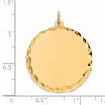thumbnail image 2 of 925 Gold Plated Silver Sterling Silver Gold Plated Engraveable Round Polished Disc Charm Pendant, 2 of 6