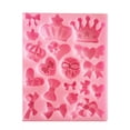 thumbnail image 2 of Molde de silicona Jadeshay para fondant y jabón Forma de corona y lazo, 2 of 7