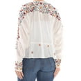 thumbnail image 2 of Free People Womens Embroidered Pullover Blouse, White, X-Small, 2 of 2