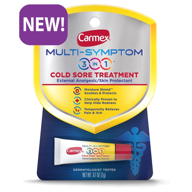 Carmex MultiSymptom 3in1 Cold Sore Treatment 0.07 OZ