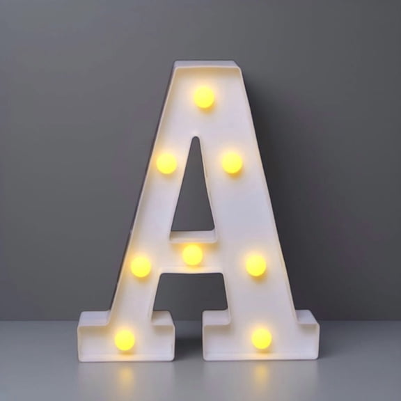 Light Up Letters, LED Letter Lights 26 Alphabet,Bulb Marquee Light Up Letters, Lighted Letter Sign Night Light for Home Party Wedding Birthday Graduation Decor-A