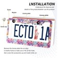 thumbnail image 4 of Color Cartoon Gross License Plate Frame - 2 Pack Universal Stainless Steel License Plate Holder with Screws & Chrome Caps, 2 Holes Car License Plate Cover for US Vehicles Home Decor, 4 of 7