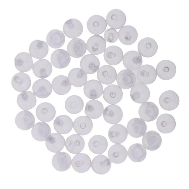 KLKCMS 50 Pieces Jewelry Replacement Balls Clear Acrylic 1.2 x 3mm