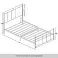 thumbnail image 6 of Castle Place Metal Platform Bed, Twin Size, White, Classic, 6 of 7