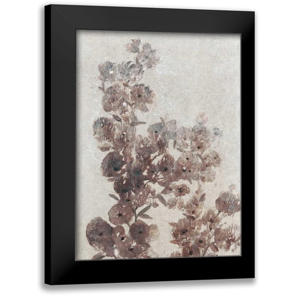 OToole, Tim 11x14 Black Modern Framed Museum Art Print Titled - Sepia Flower Study I
