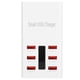 thumbnail image 2 of Adaptador de carga rápida 30W 5V/6A, cargador rápido de distribución inteligente USB de 6 puertos con enchufe estadounidense de 100-240V, 2 of 8