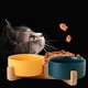 thumbnail image 2 of Cuenco doble de cerámica para gatos, cuenco de agua para alimentación de mascotas, productos para gatos, suministros de alimentos para mascotas y amarillo verde jinwen Comedero para mascotas, 2 of 8